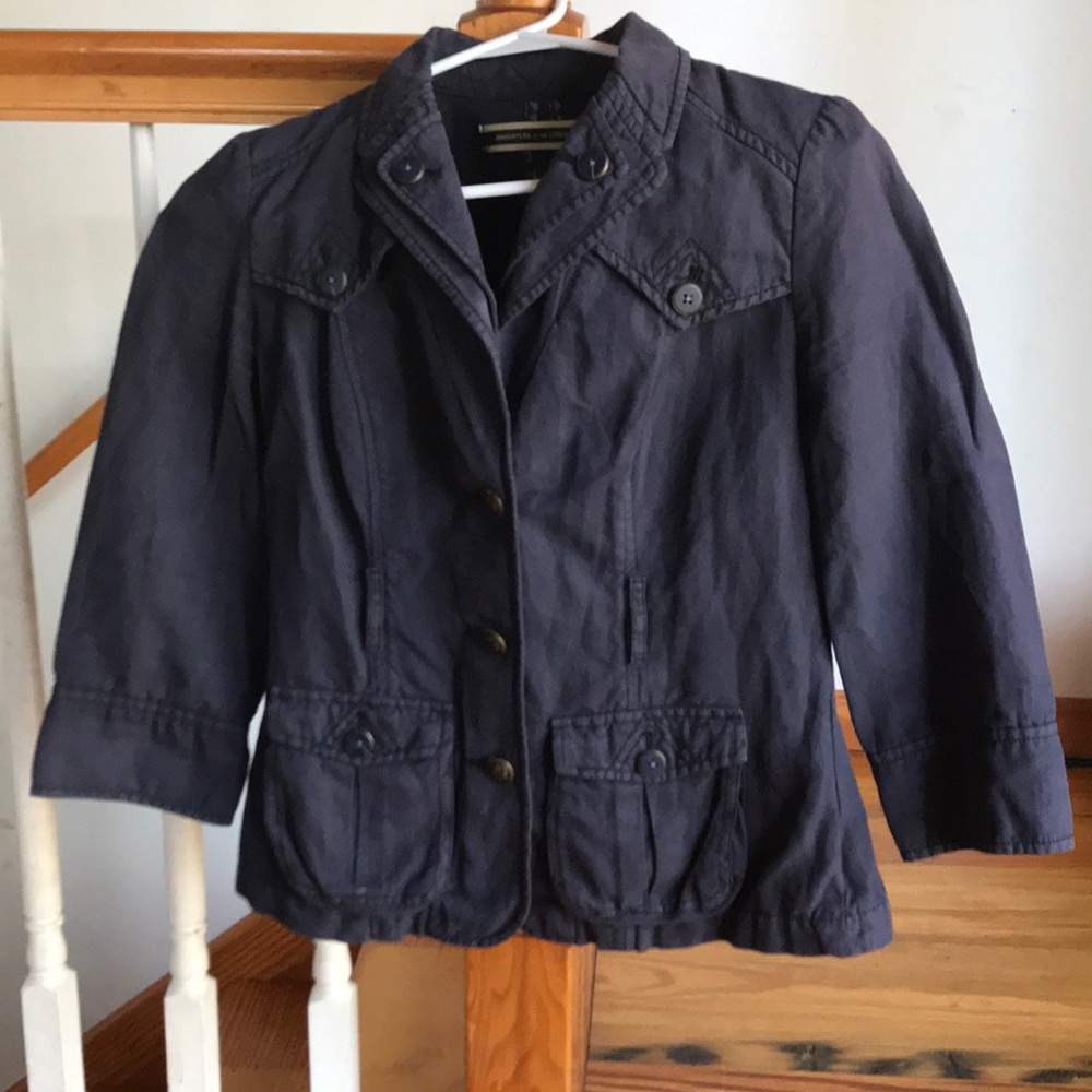Anthropologie Daughters of the Liberation navy jacket sz SM